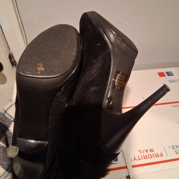 selinas fuzzy top boots size 6.5 - Picture 7 of 8